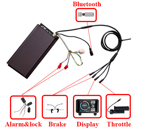 QS 150 3.5T 8kW 18/19/21*1.85in motor wheel+Sabvoton 150A waterproof controller.