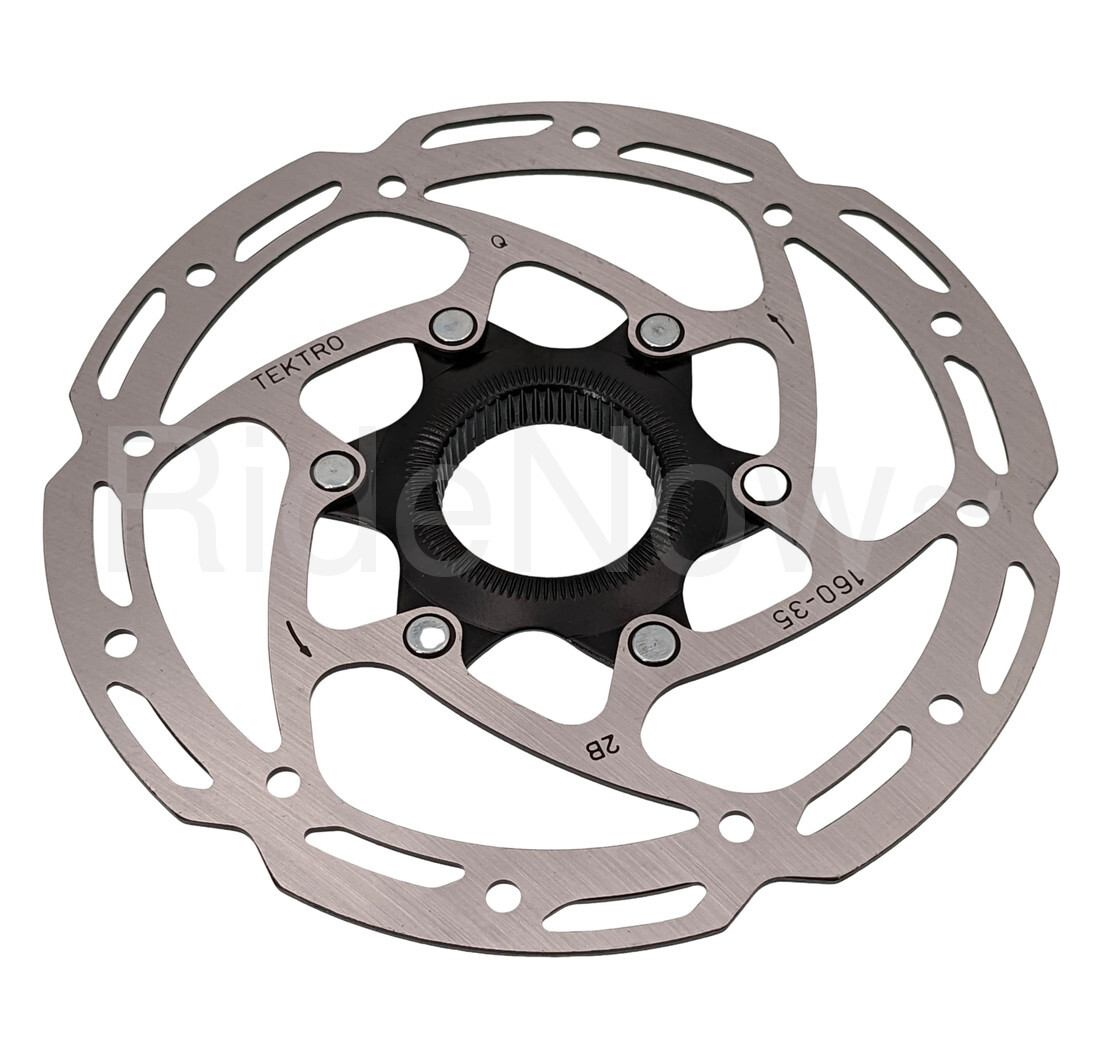 Tektro TR35 160mm Center Lock Disc Rotor, Round Type, Stainless, 2-Piece 160-35
