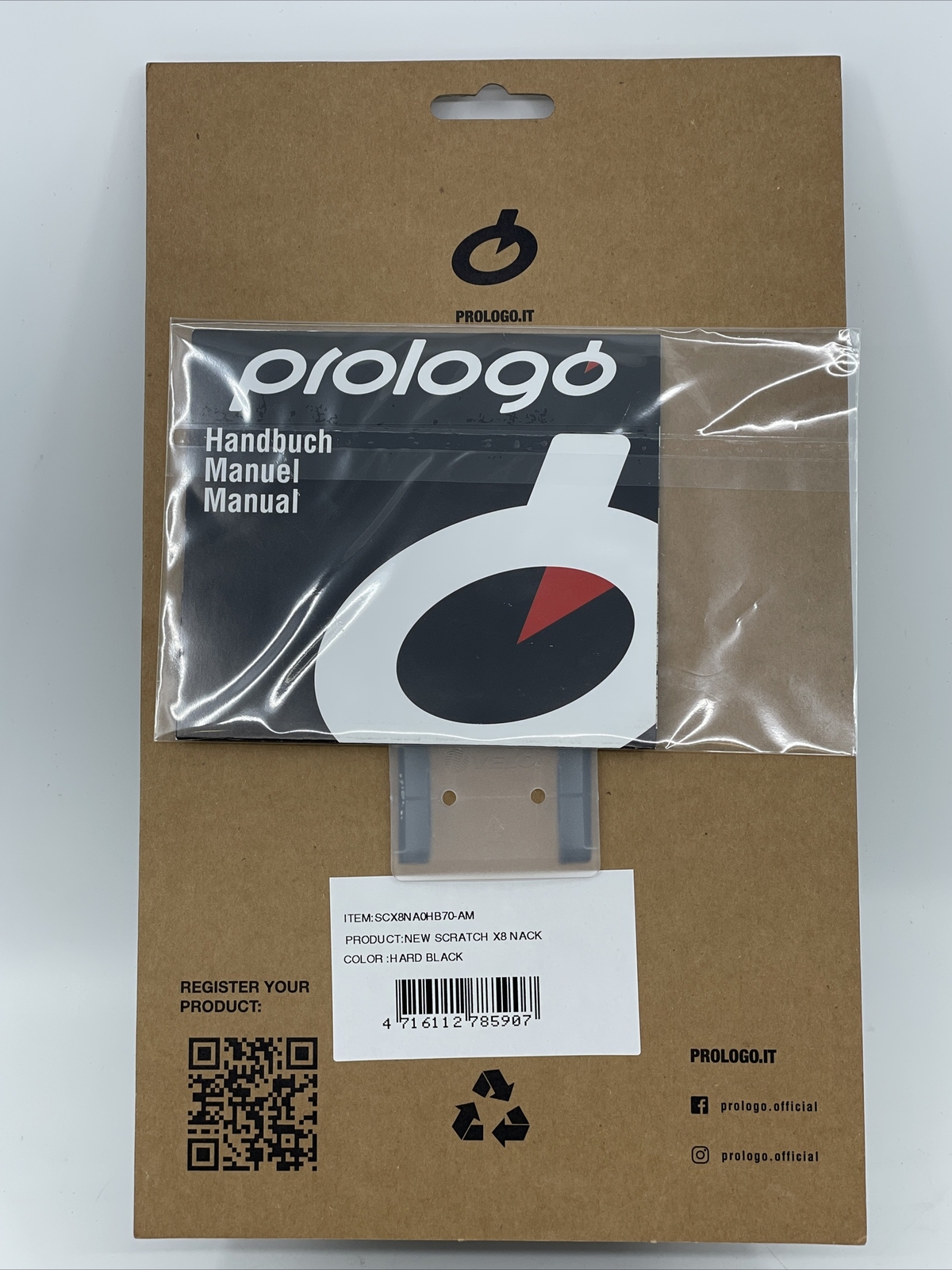 PROLOGO Scratch X8 NACK 275x134mm Carbon Fiber Rail Black Saddle NEW ON CARD