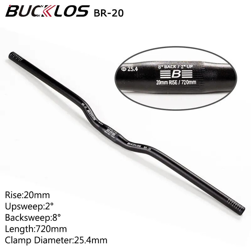 Mountain Bike Handlebar 31.8Mm 25.4Mm Bicycle Riser Bar 620/660/720/780Mm Alumin