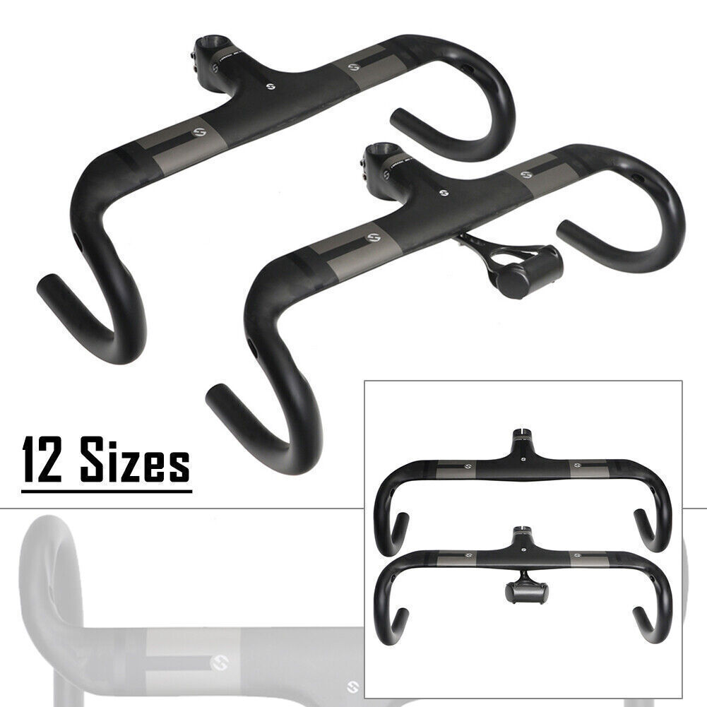 UD Integrated Bar Stem Road Bike Handlebars Carbon Fiber 28.6mm*400/420/440mm