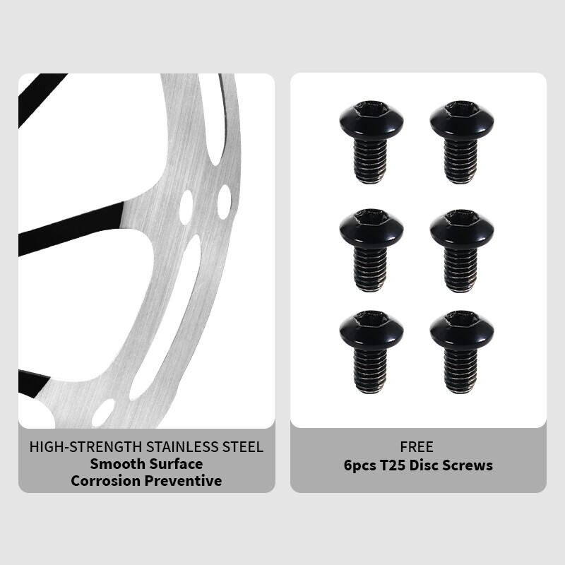 6 Bolts Rotor 140/160/180/203mm MTB BMX Road Bicycle Disc Brake Rotors Caliper