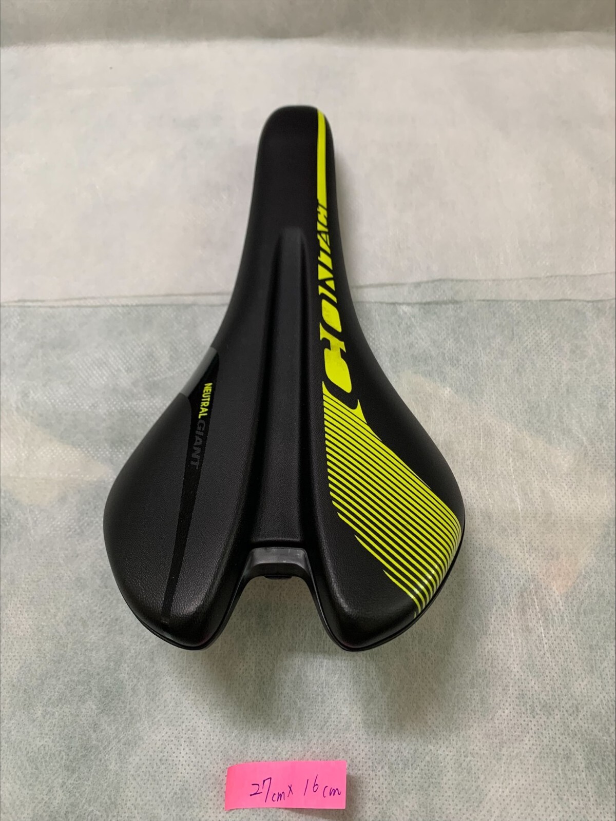 NEW Giant Contact Neutral Bike Saddle 279 x 140mm Black/yellow