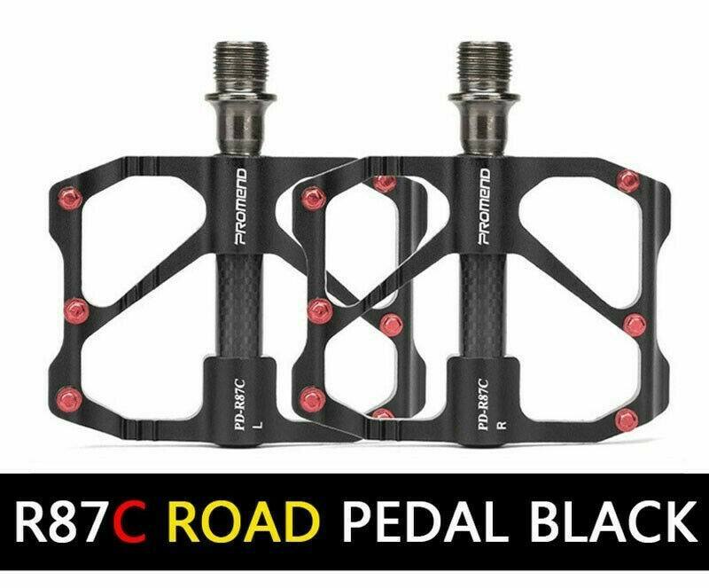 PROMEND 3 Bearings Bicycle Flat Pedal Carbon Tube Titanium MTB Road Bike Pedal