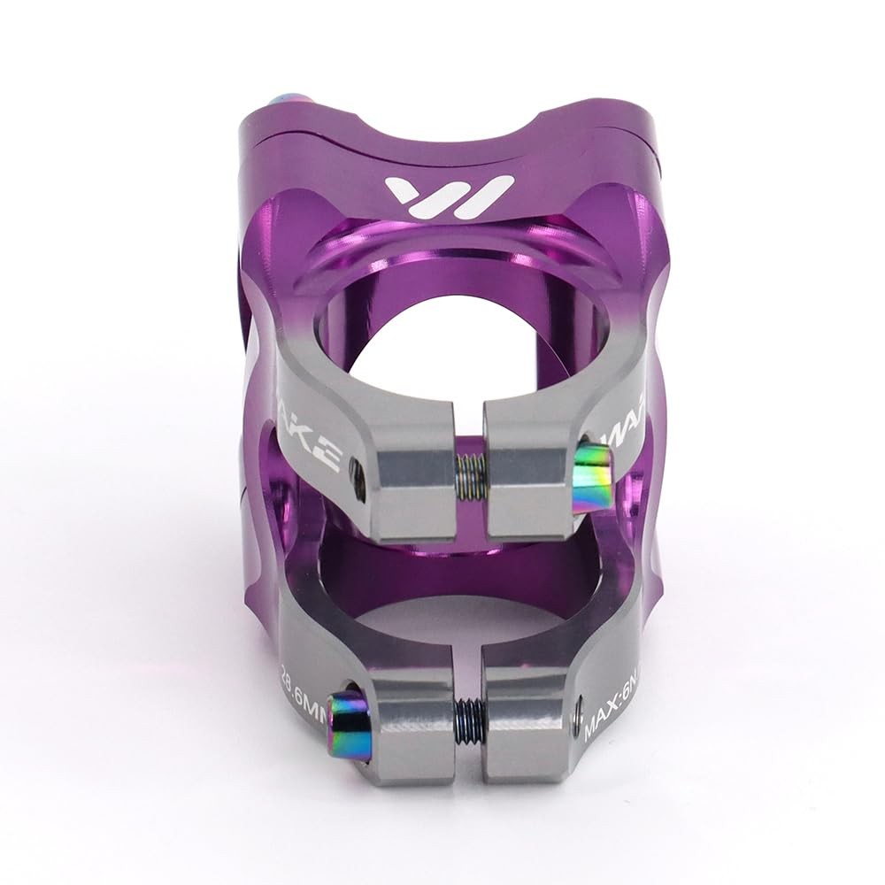 Short Stem Aluminum Alloy Mountain Bike Handlebar Riser Lightweight Purple