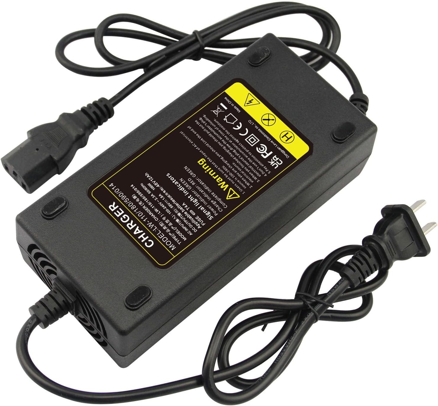 Cargador de batería de plomo ácido de 48 V 12 AH para bicicleta eléctrica, motor