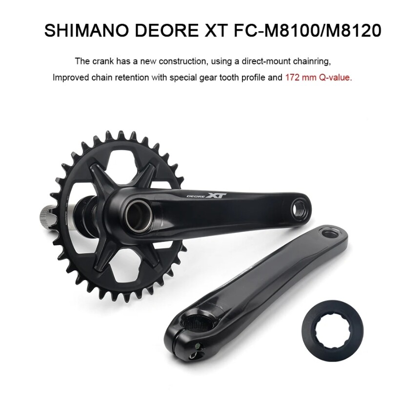 SHIMANO DEORE XT M8100 1×12 Speed 165/170/175MM Chainring 32T 34T 36T Crankset