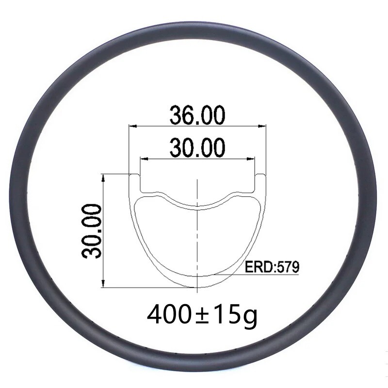 Super Light 29ER Carbon Mountain Bike Rims Asymmetrical Tubeless Bicycle Wheels