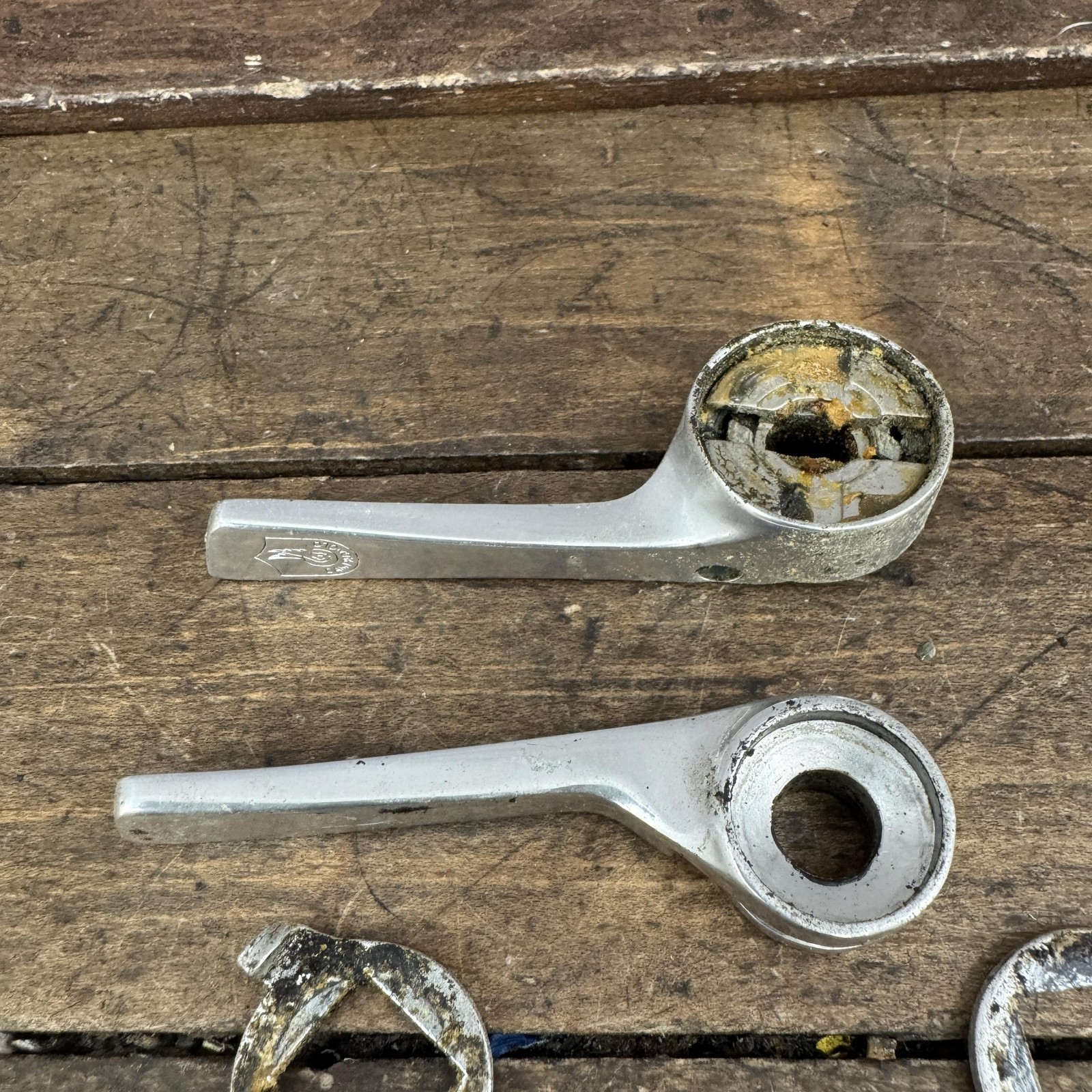 Vintage Campagnolo Shifter Set Road Bike Down Tube Shift Shield Italy Syncros