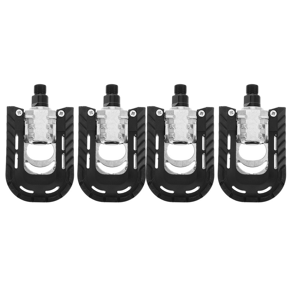 2 Pairs Folding Mountain Bike Pedals Aluminum Alloy Platform Bicycle Flat