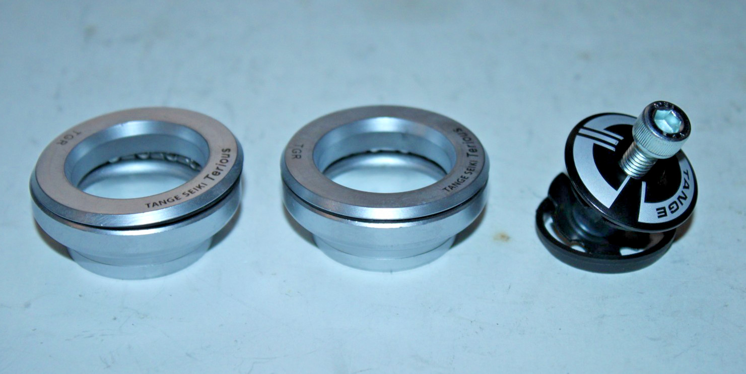 Tange Seiki Terious TGR Headset 1″ Threadless Semi-Intergrated Silver BMX MTB CX