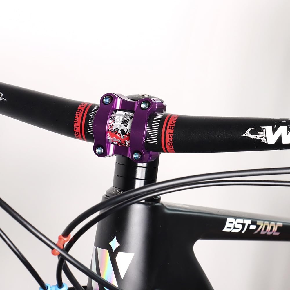 Stem 0 Degree MTB Short Handlebar Riser Stem Bicycle Part Black Titanium