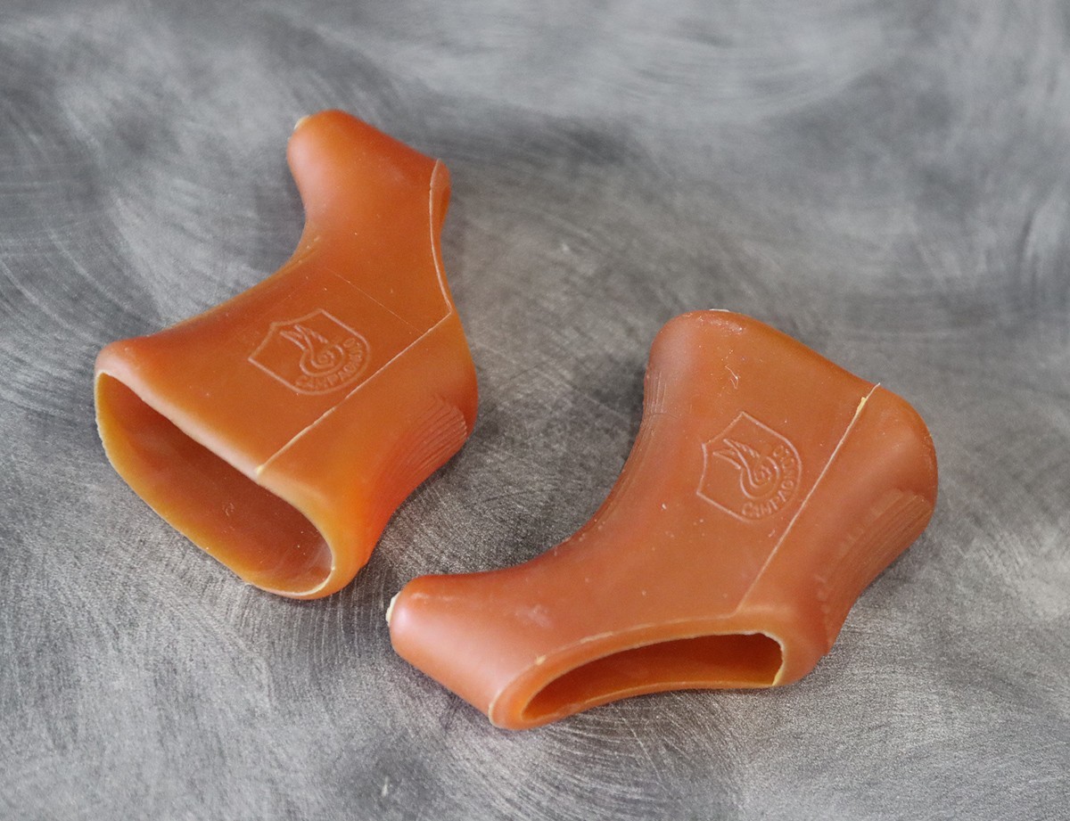 Campagnolo Nuovo Record Super Rec Brake Hoods Shield Logo Gum NOS *OG Campag*