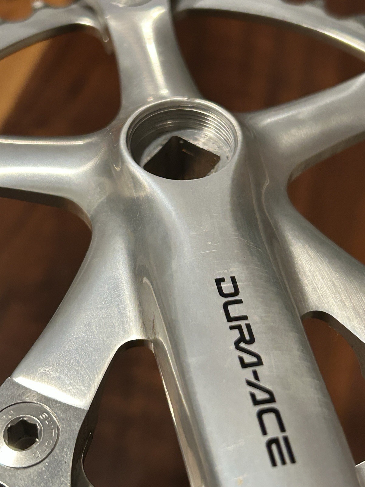 Vintage Shimano Dura Ace FC-7410 Crankset 170 mm 53-39T 7400 Road Ti Crank Bolts
