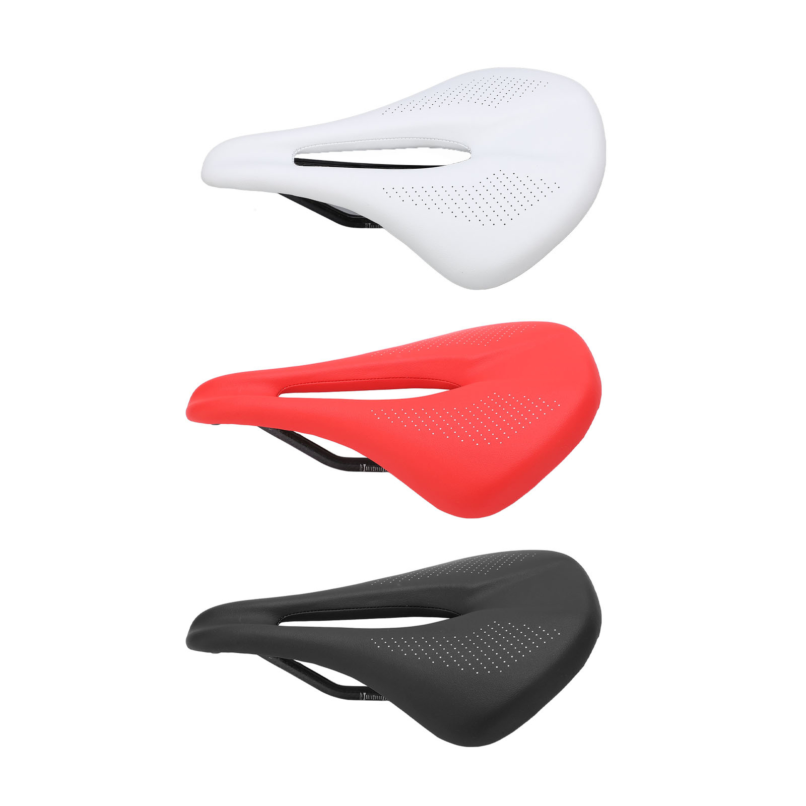 155mm Widen Carbon Fiber Leather Saddle Cushion Hollow Cycling Road NEW