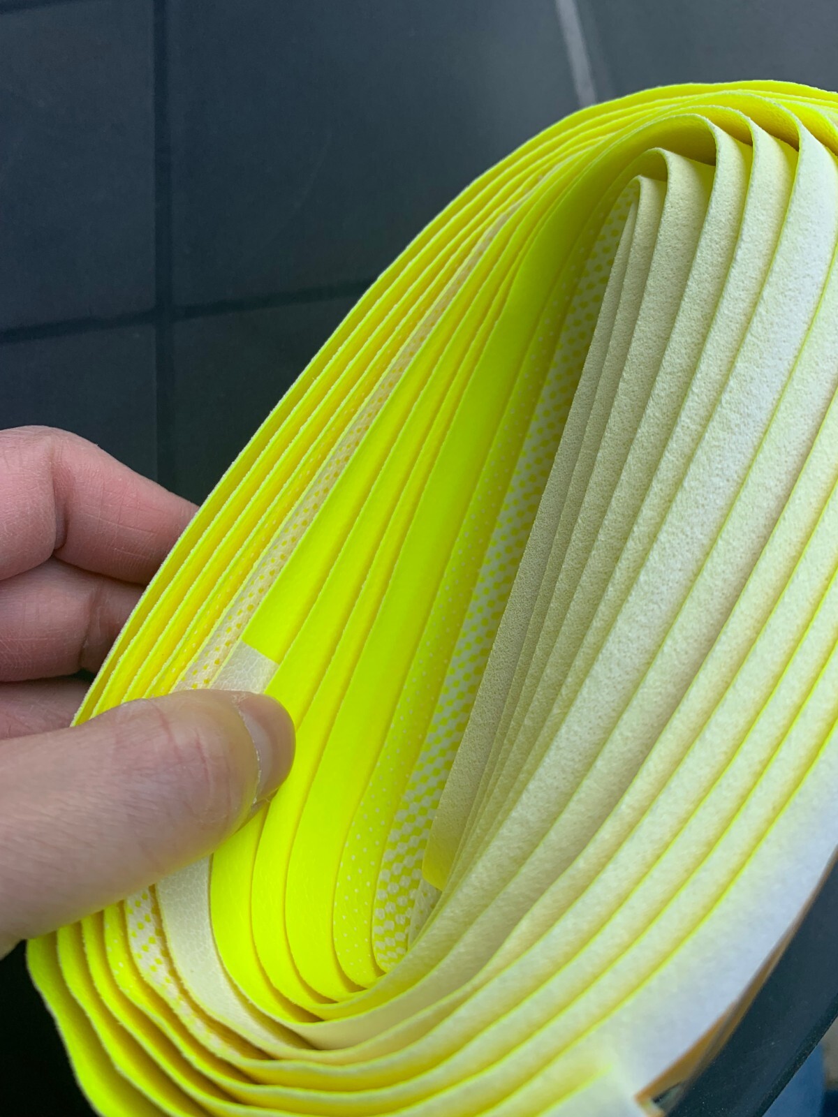 Ciclolinea Pelten Shade Handlebar Tape With Dust Caps Yellow Made in Italy NOS