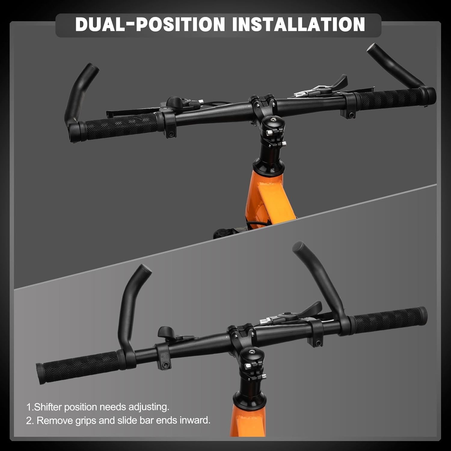 Upgraded Bike Bar Ends, Ergonomic Bicycle Handlebar Ends Extension,Aluminium MTB