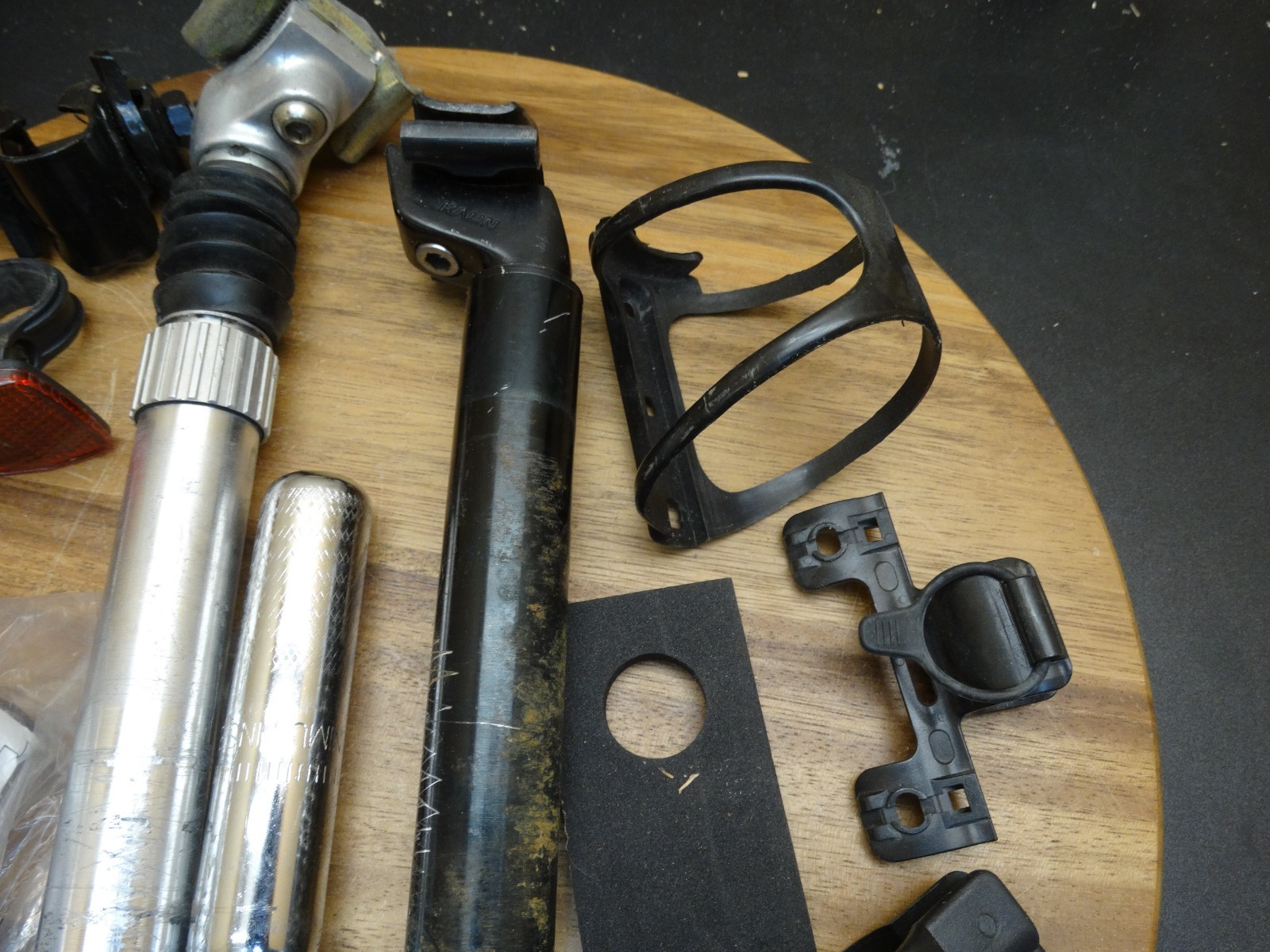 Lot of Assorted Bicycle Seat Posts & Other Parts