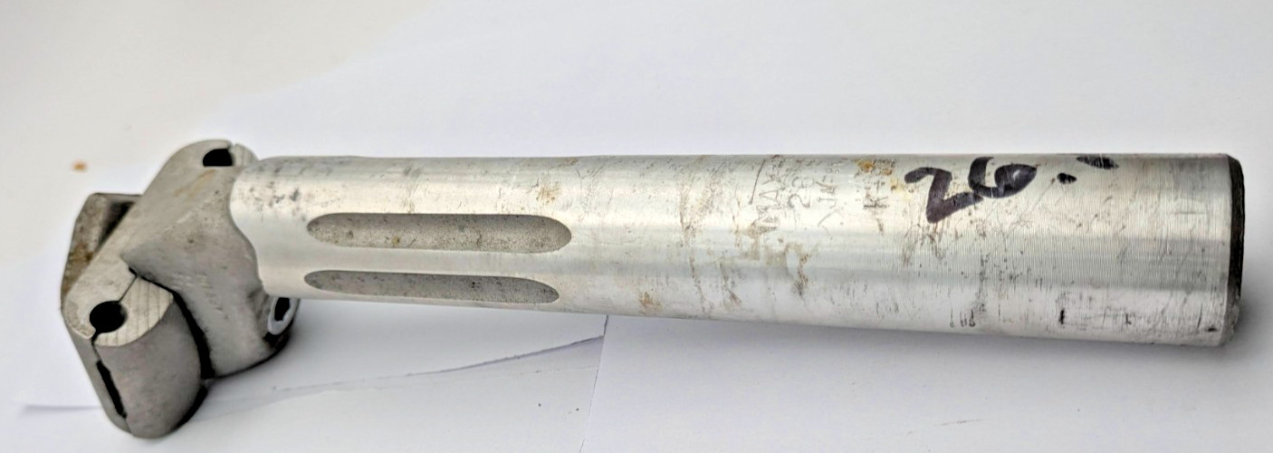 SR LAPRADE SAKAE ALUMINUM SEATPOST 26.8 MM SILVER FLUTED JAPAN K-85