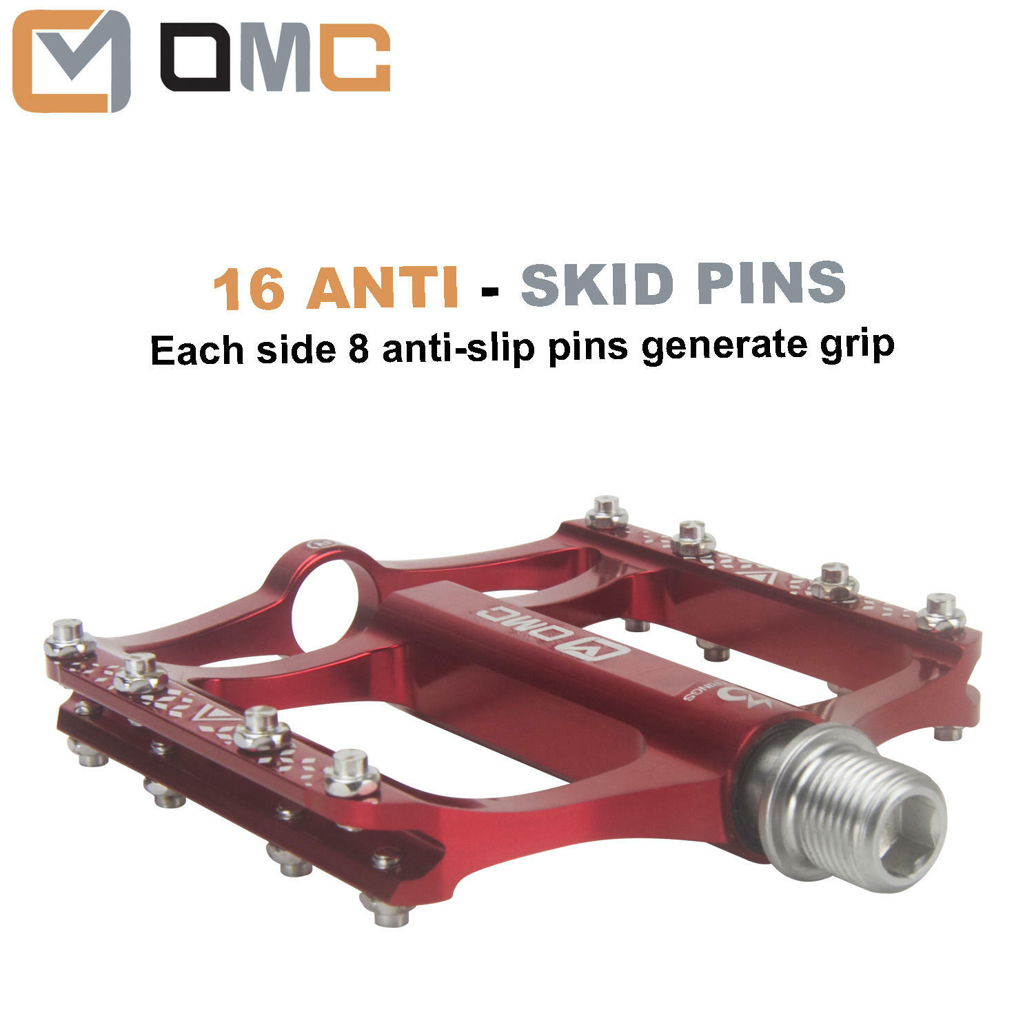 OMC-S1-RE 9/16″ Aluminum Platform Mountain Bike Pedals 3 Sealed Bearing MTB BMX