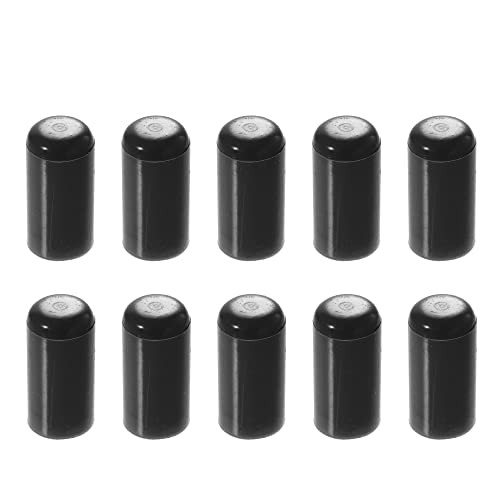 10 Pcs 6mm 0.24″ Silicone Hose Cap Intake Vacuum Hose Tube 6mm / 0.24″ Black