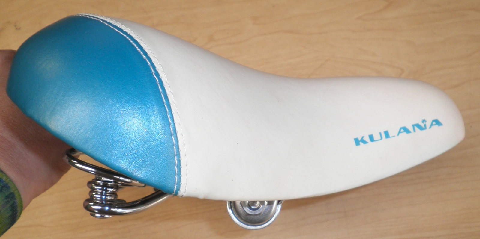 KULANA CREAM/TEAL SPRING COMFORT SEAT/SADDLE BIKE PART 443