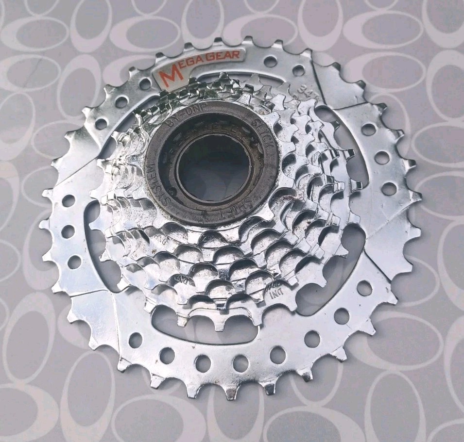 Shimano 7-Speed 13-34t SIS Freewheel Chrome MEGA GEAR