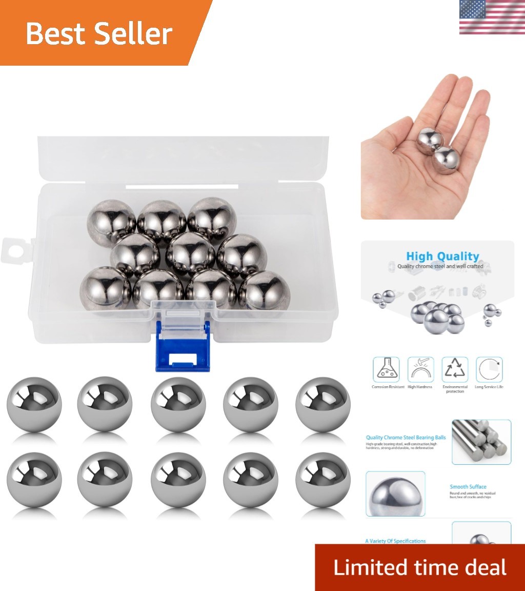 10PCS 1″ Precision Chrome Steel Bearing Balls – Durable & Corrosion-Resistant