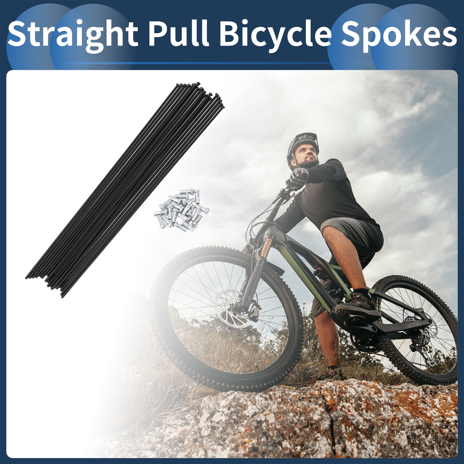 20 Set 14G Straight Pull Bicycle Spokes 231mm Straight Pull Bike Wheel Spokes
