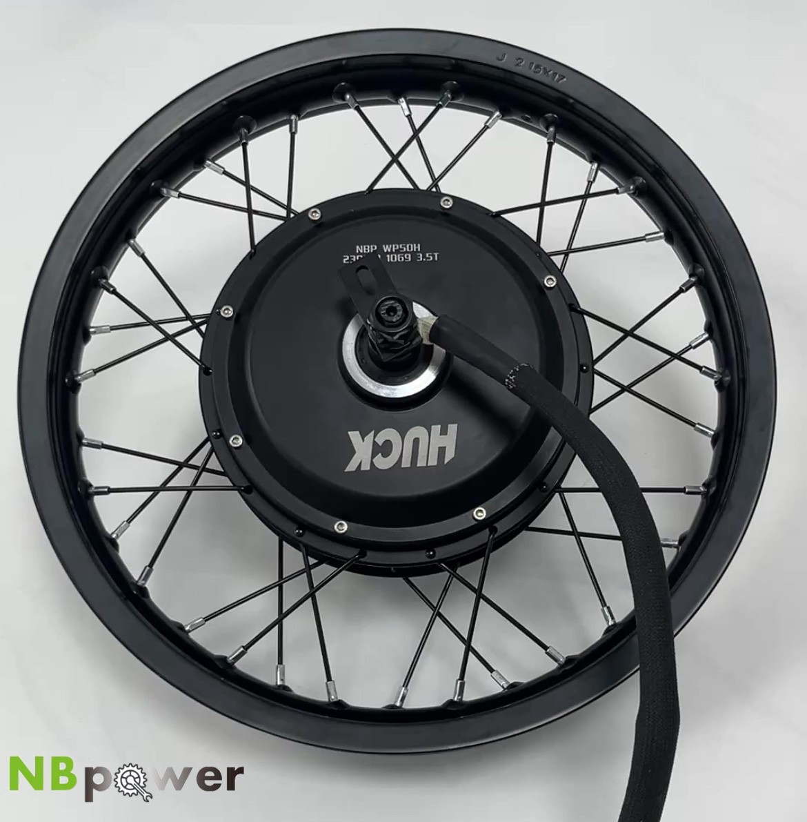 200mm QS205 3.3T 5000W BLDC hub motor wheel with 17*2.15inch motorcycle rim