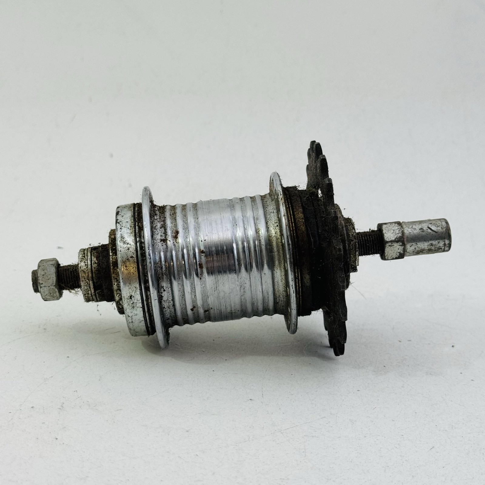 Vintage Sachs Torpedo Dreigang Coaster Hub 3 Speed 36H 110mm Silver Germany A53