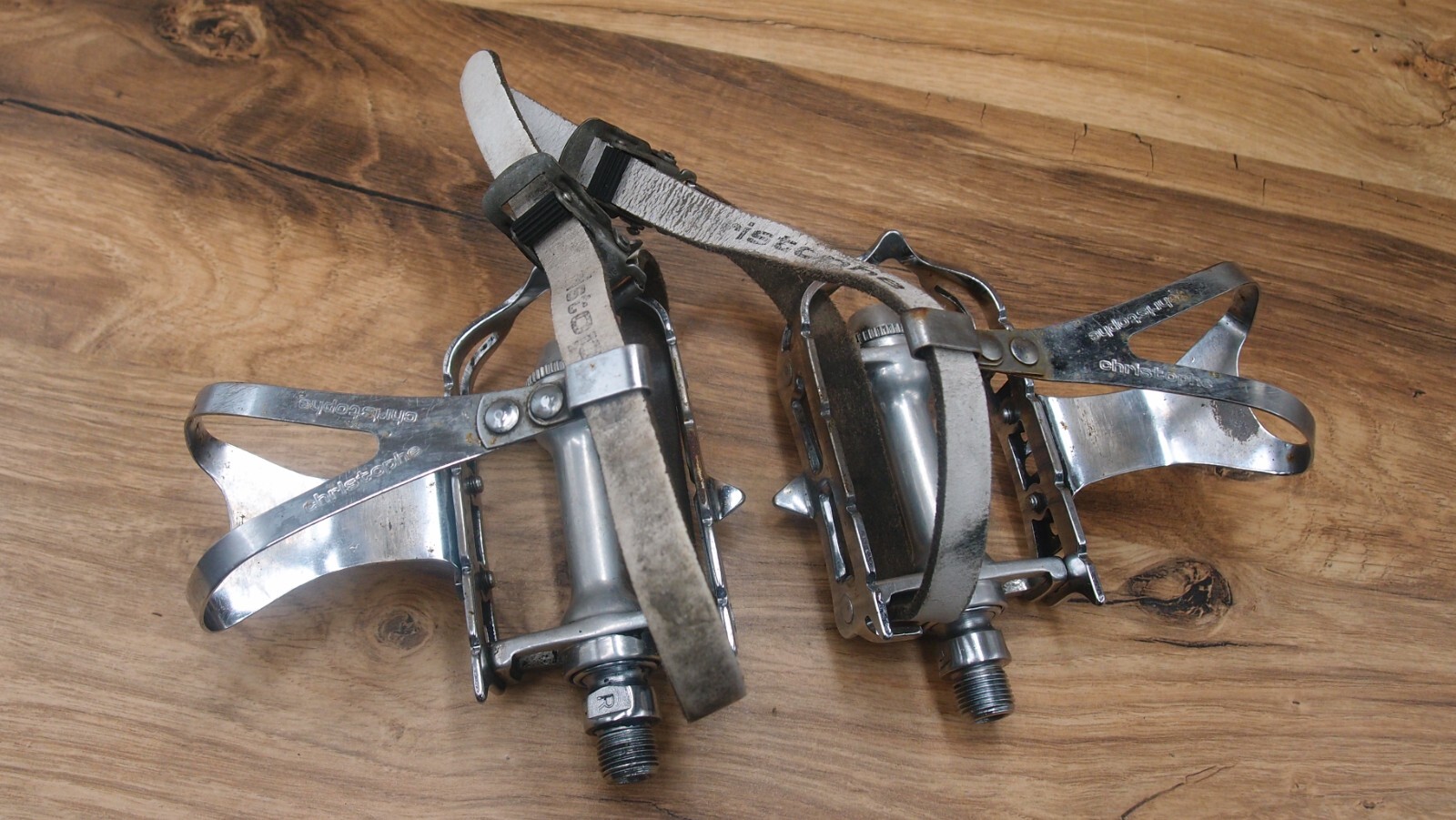 flat platform pedals Spidel Maillard made in France 1982 road bike 9/16 in
