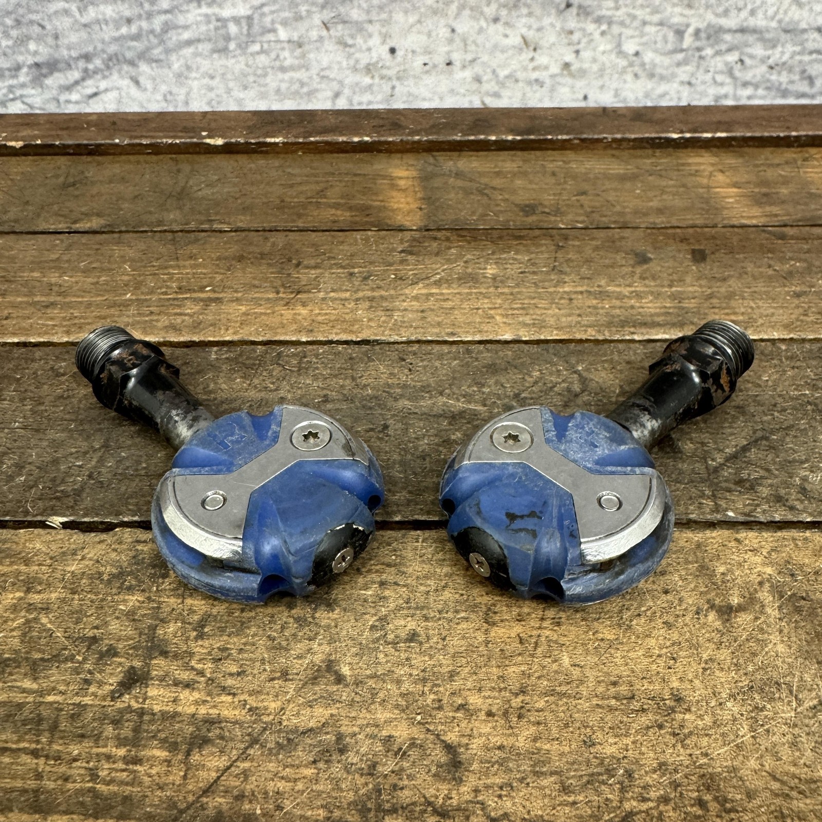 Vintage Speedplay Clipless Road Bike Pedals 9/16 Blue Pair 220g Steel Lollipop
