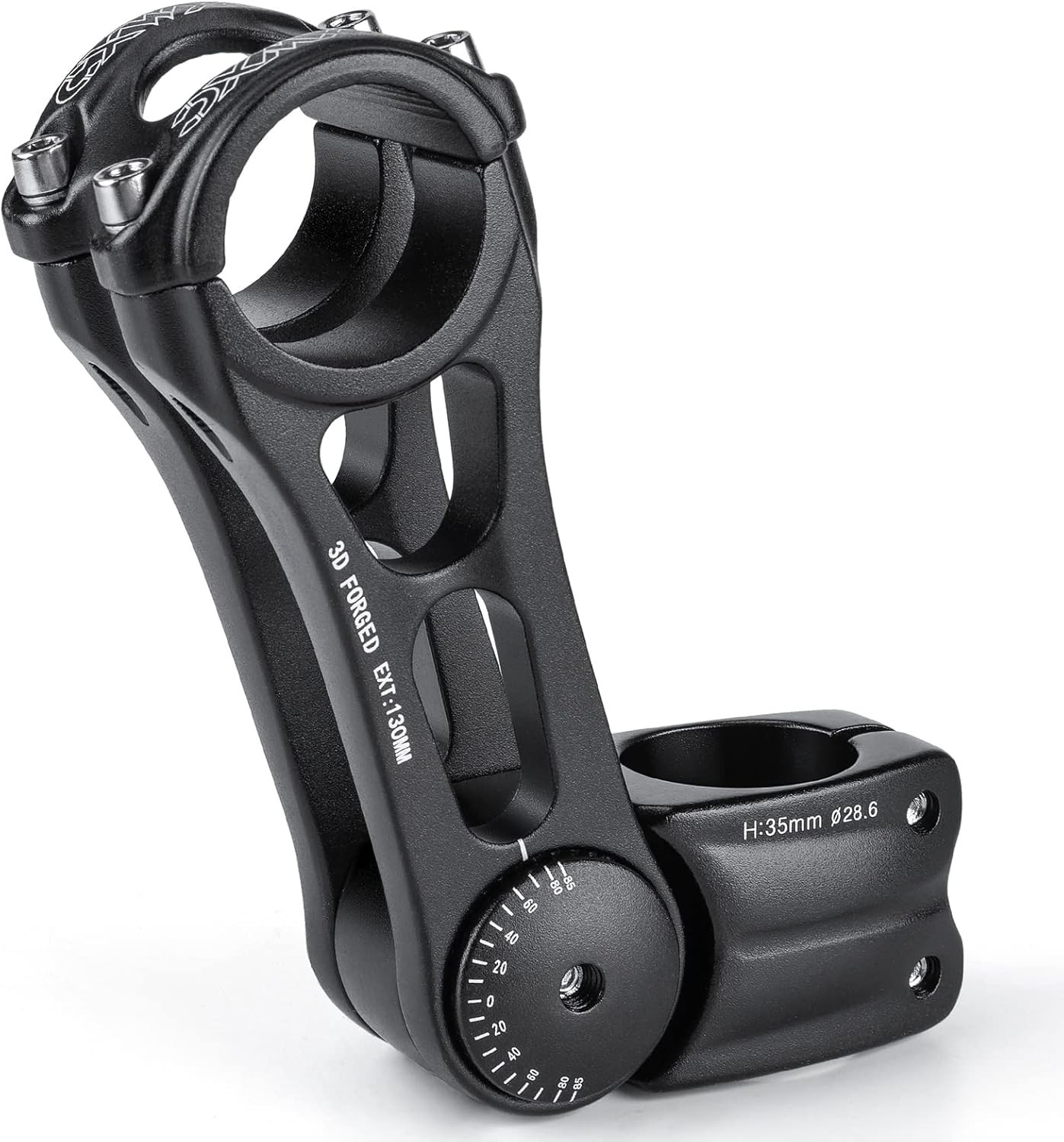 Adjustable MTB Stem 31.8mm 70 Degree – 90/110/130/145mm Bike Stem Riser for Hand