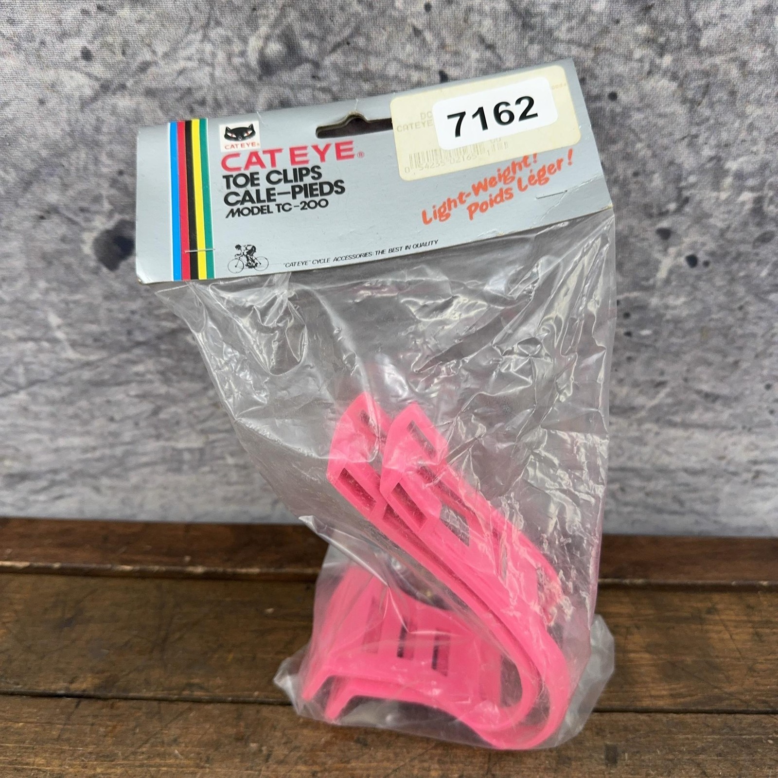 Vintage CatEye Toe Clips Pink Plastic TC-200 Japan NOS Road Bike Pair Set