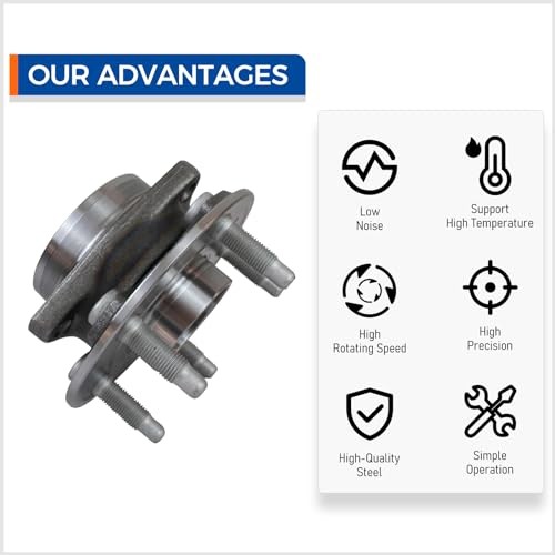 513282 Wheel Hub and Bearing Assembly Compatible with 2008-2014 2018-2019
