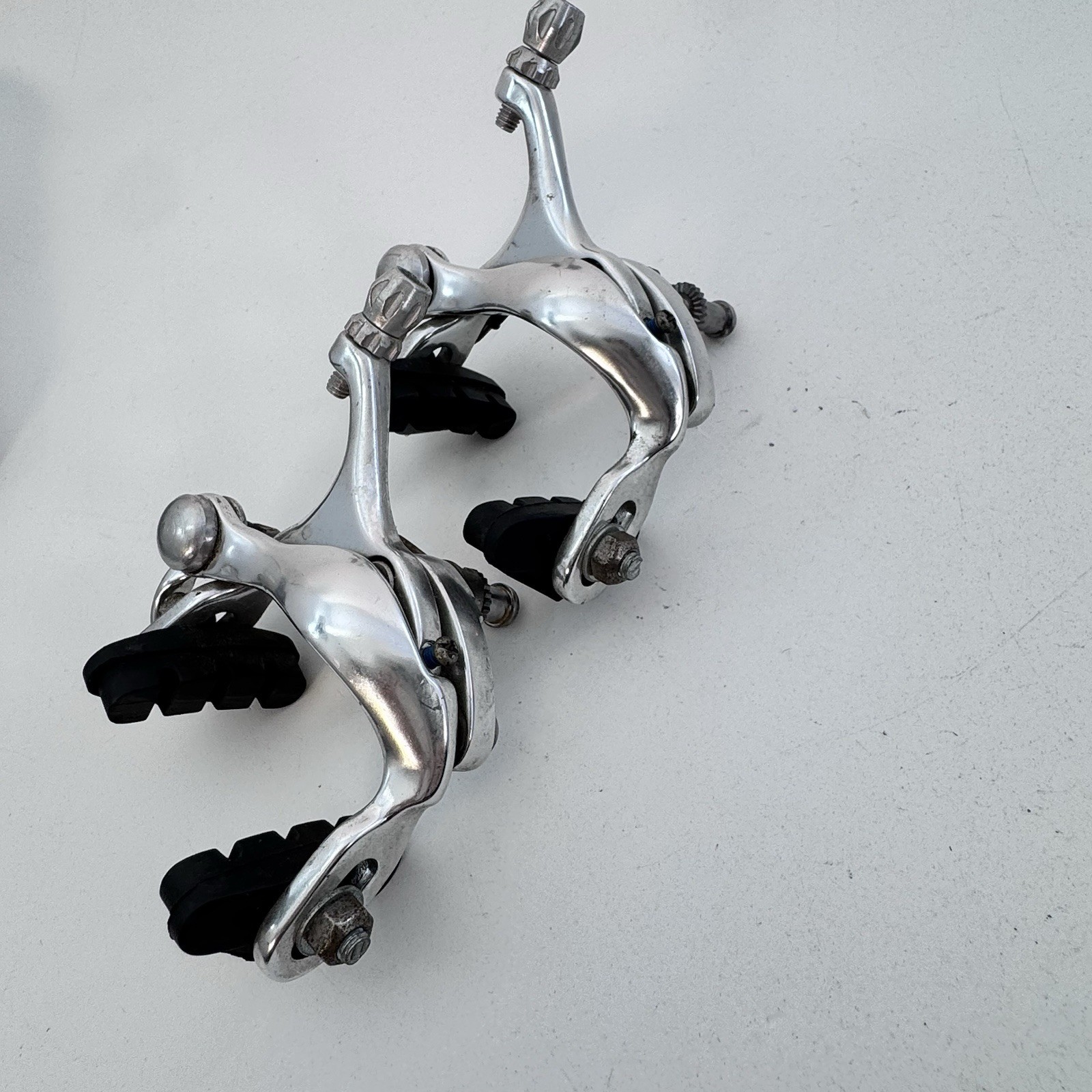 Vintage Brake Caliper Set Side Pull Dual Pivot Recessed 00s Road Silver A16