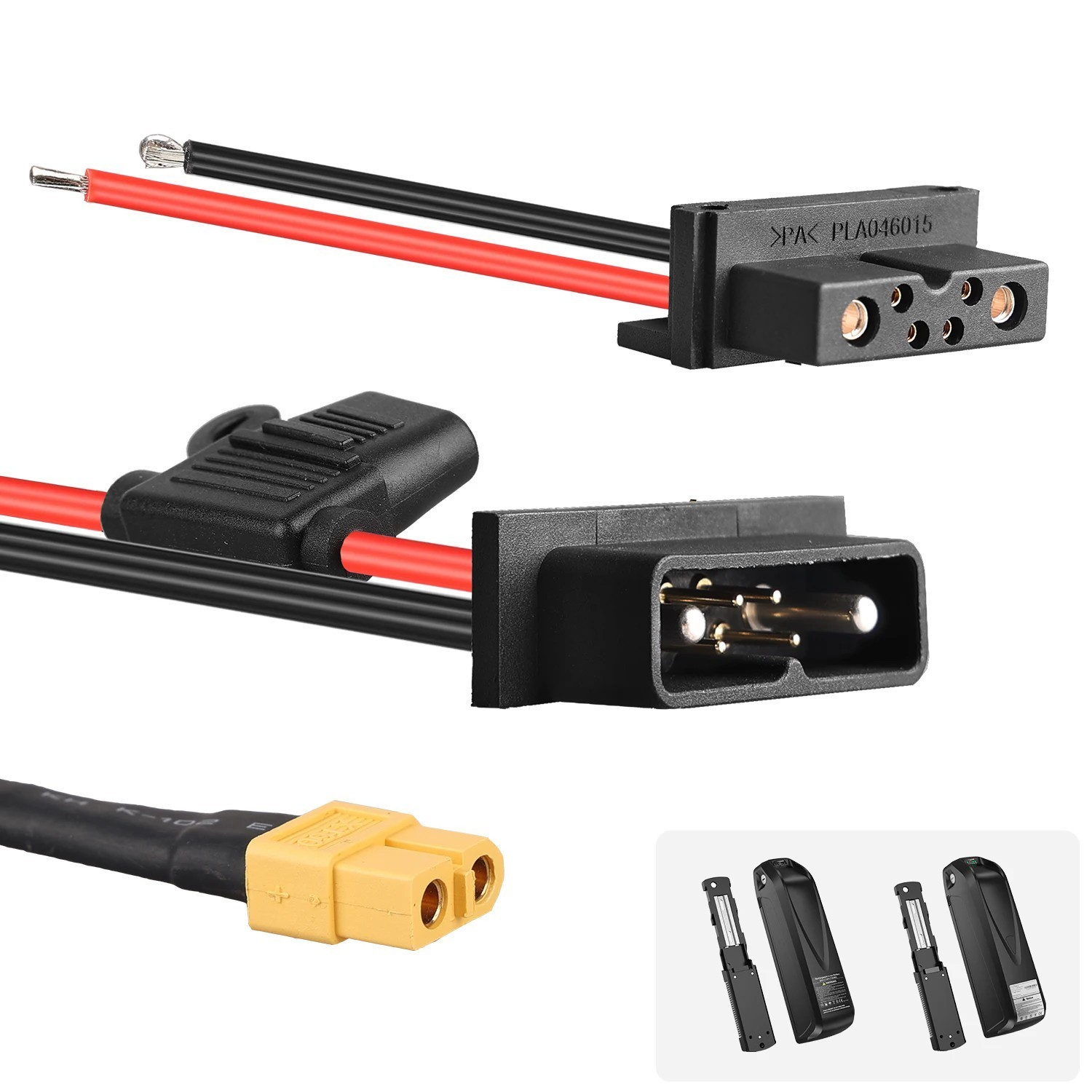 E-bike Hailong Battery Discharge Connector 4Pin/5Pin/6Pin Male&Female XT60 Cable