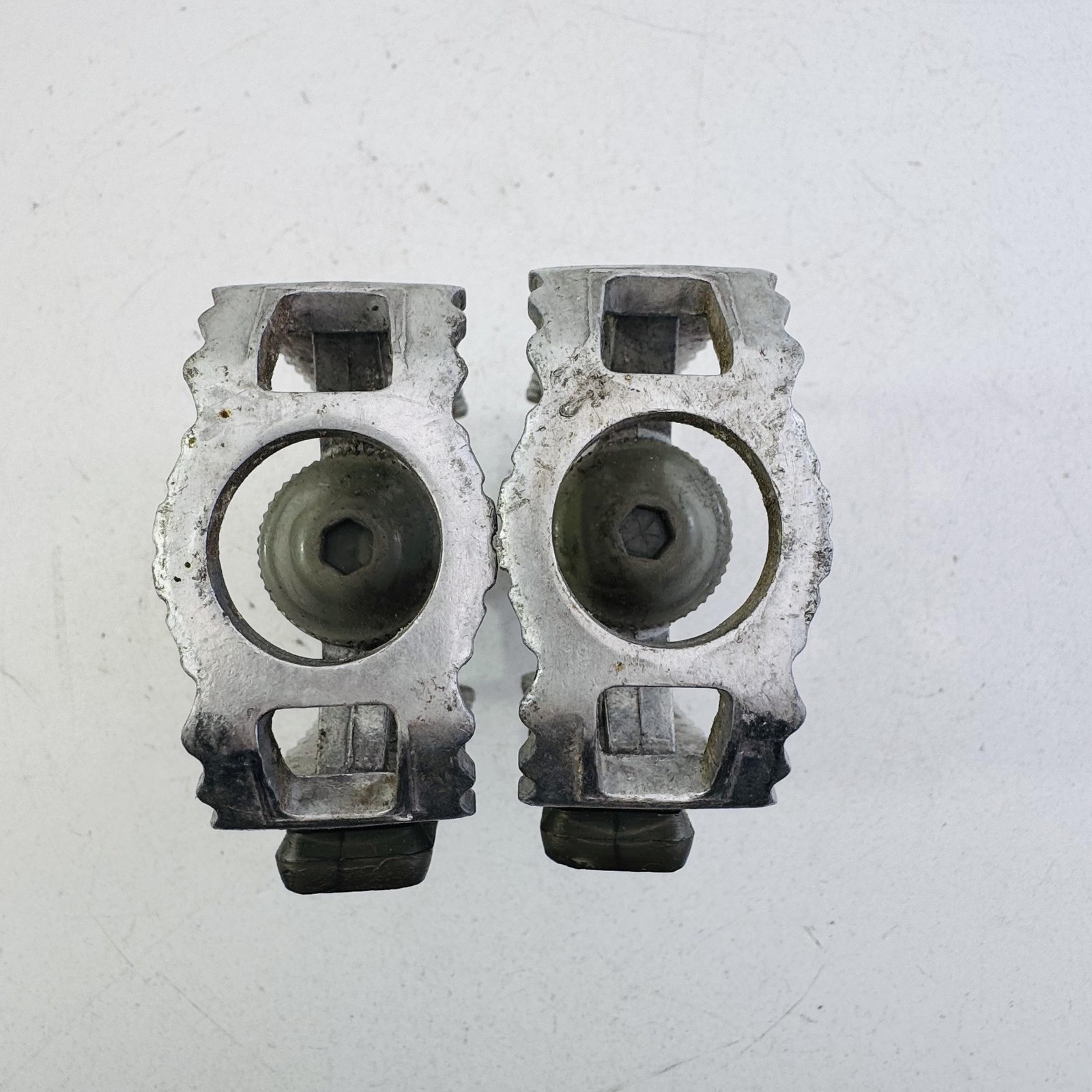 Vintage Sakae RR-4002 Platform Bike Pedals Pair 9/16 in Silver Reflectors A81