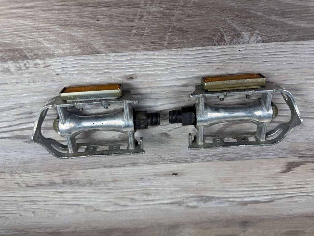 Vintage SR SP-150 Platform Bicycle Pedals 9/16 in Japan Alloy Road Touring