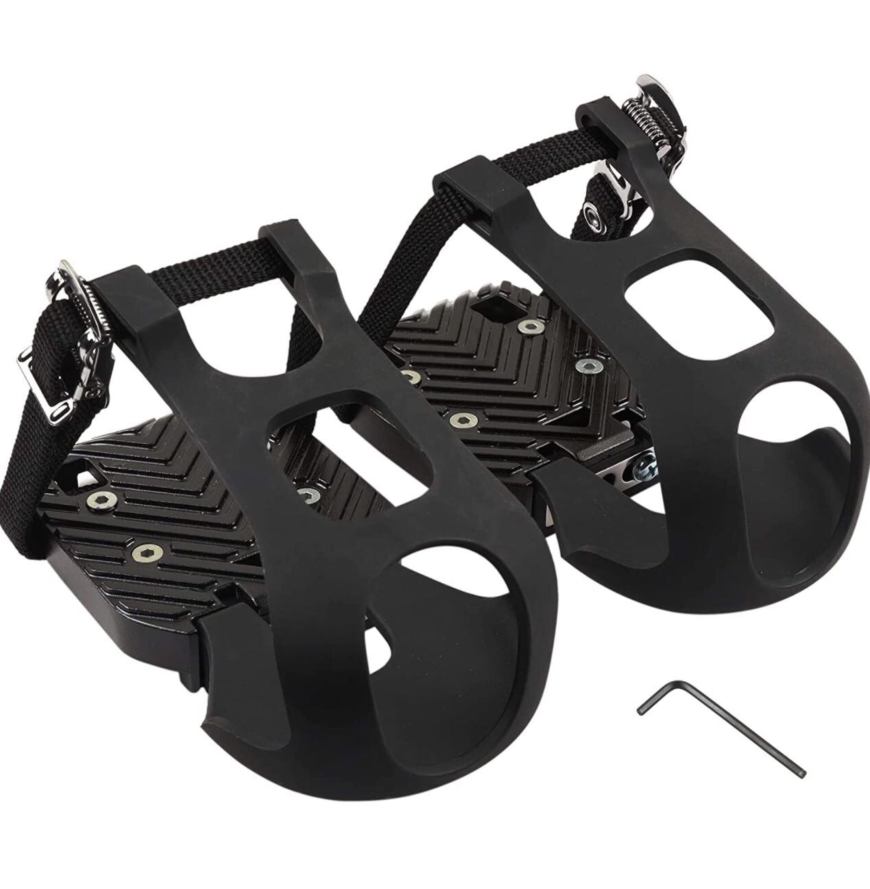 CyclingDeal Bike Bicycle Toe Clips Cage ONLY – Compatible with Peloton Bike &…