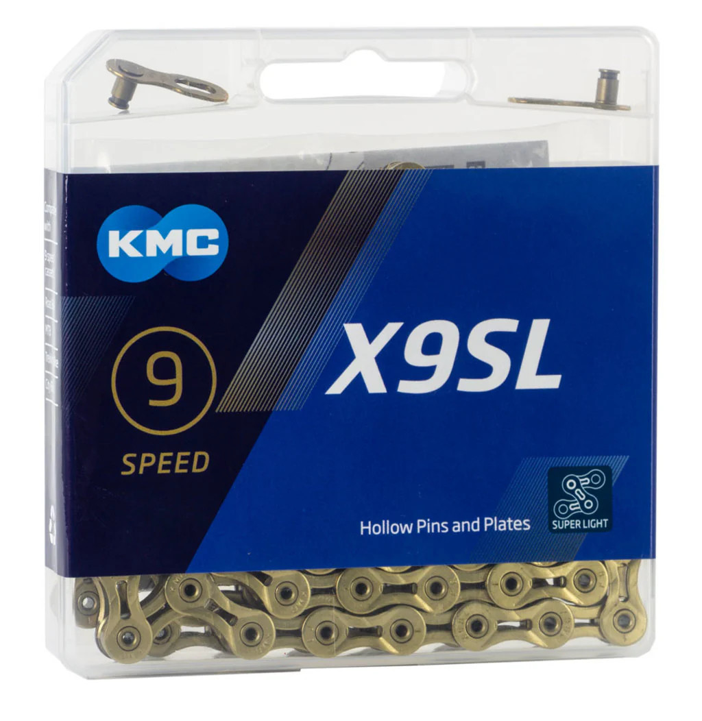 KMC Bike Chain X9SL Ti-N Gold 114 Shackles