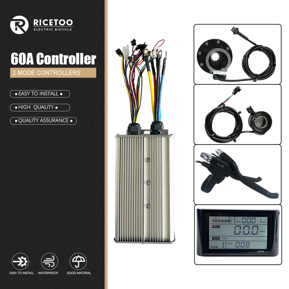 60A Sinewave Dual Mode Controller 48V 52V 60V 72V for 1000W-3000W Hub Motor