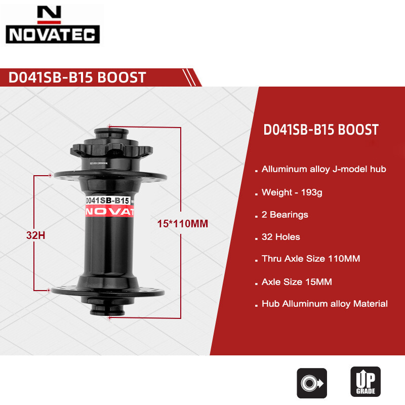 Novatec MTB Bike Hub D041SB-15 D442SB-X12 8/9/10/11/12 Speed 32 Holes Thru&QR