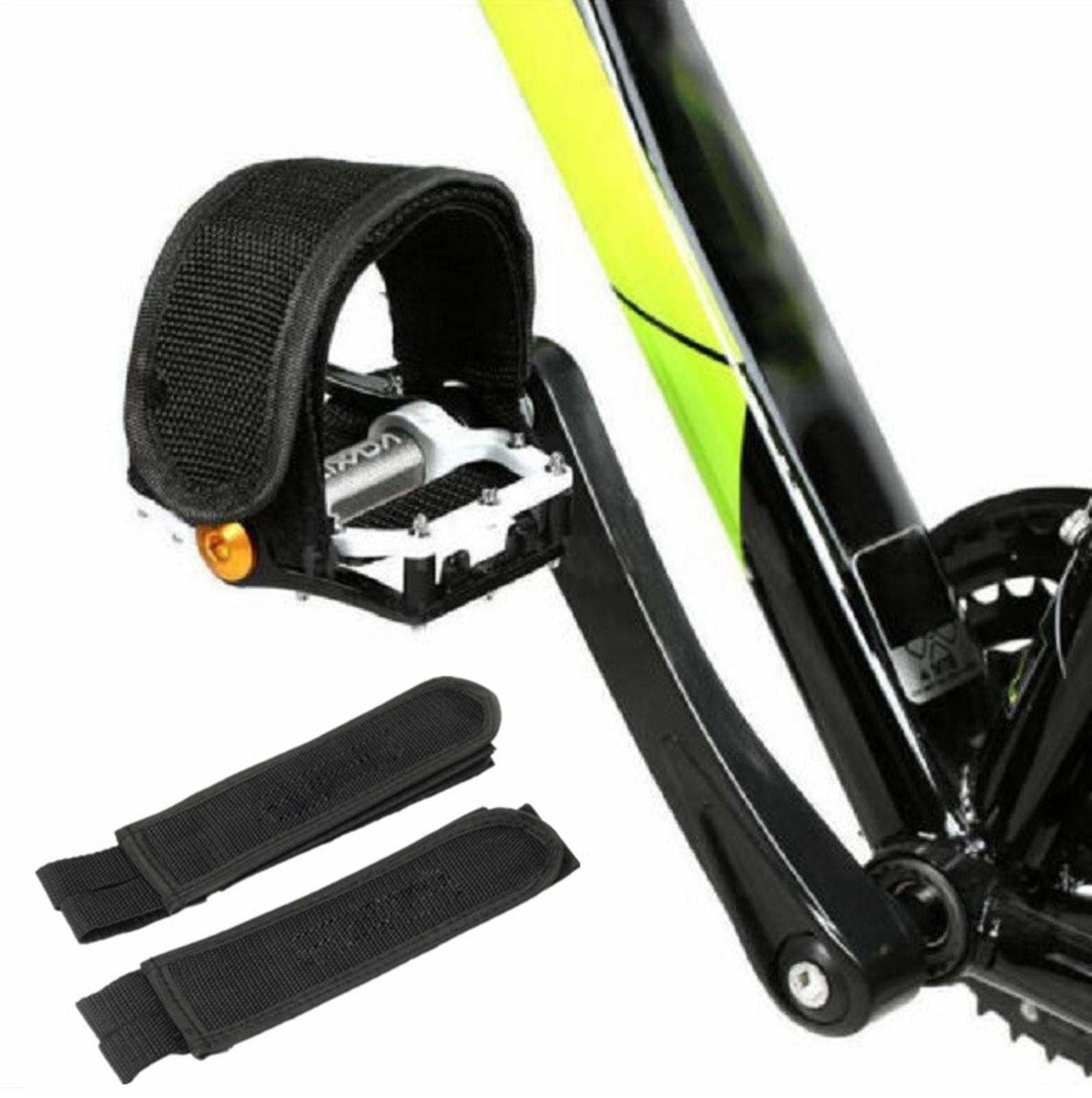 2Pcs/Set Black Pedal Straps FIXED GEAR FIXIE BMX PLAT FORM PEDALS Bicycle Bike