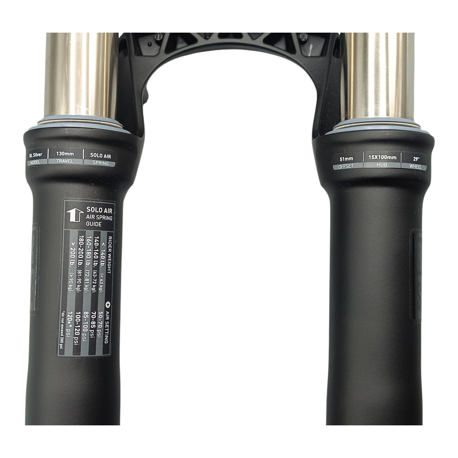 Rockshox Fork SEKTOR RL Silver Lockout Air 130 Mm 29″ Tapered 15X100 – NEW