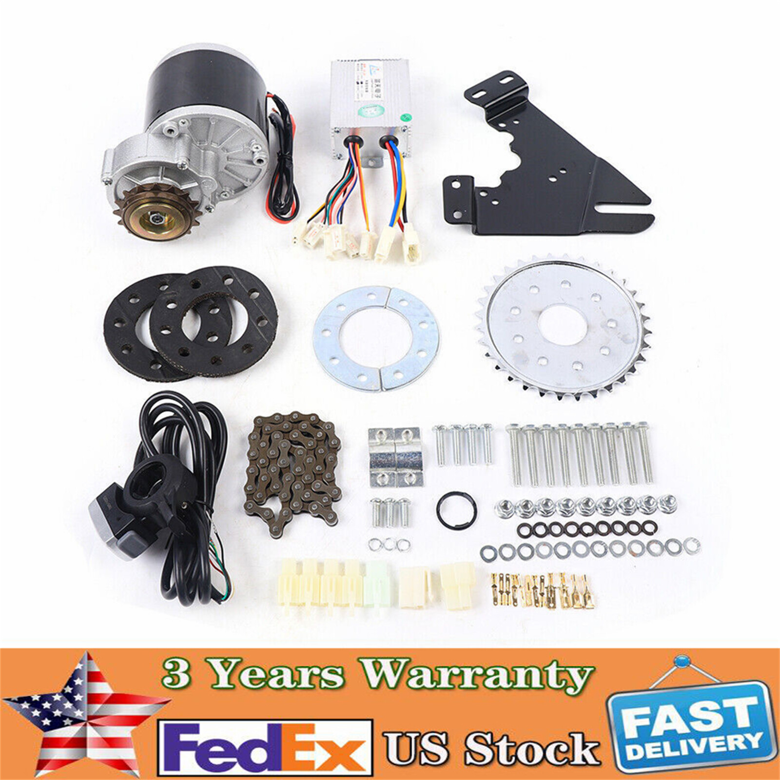 36V 350W E-Bike Motor Conversion Kit Electric Bike Freewheel Brush Bike Motor
