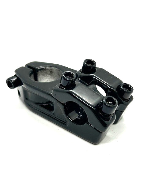 Aluminum 4 Bolt BMX Cruiser Bike Stem 1 1/8in Threadless Black 22mm Clamp