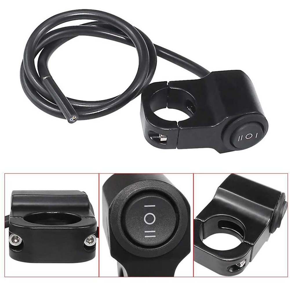 12V Motorcycle Light Switch for Handlebar 22cm Suitable for Various Bikes