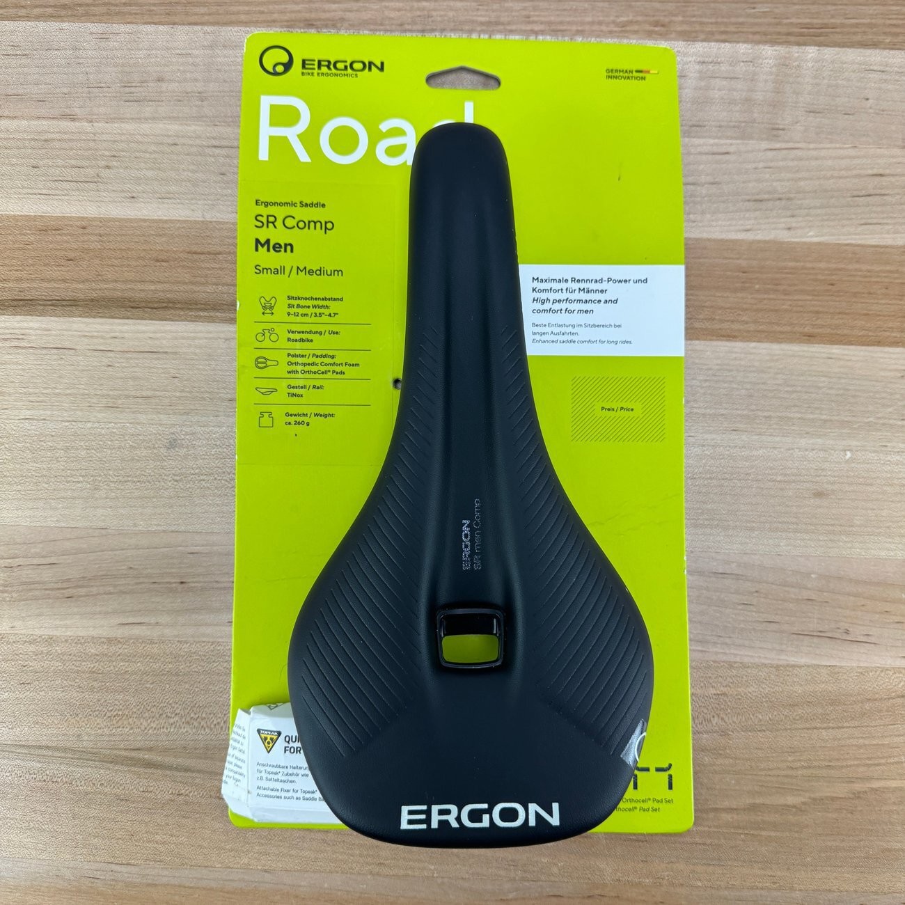New! Ergon SR Comp Small/Medium 140mm 7x7mm Alloy Rails Bike Saddle MSRP $135